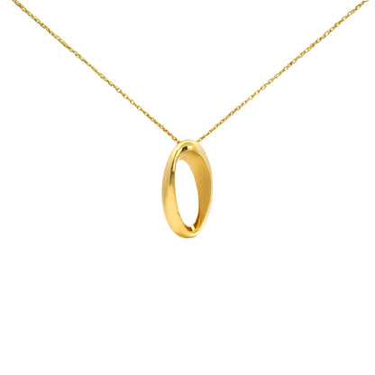 Orlune Oval Gold Pendant