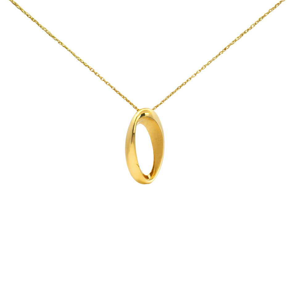 Orlune Oval Gold Pendant