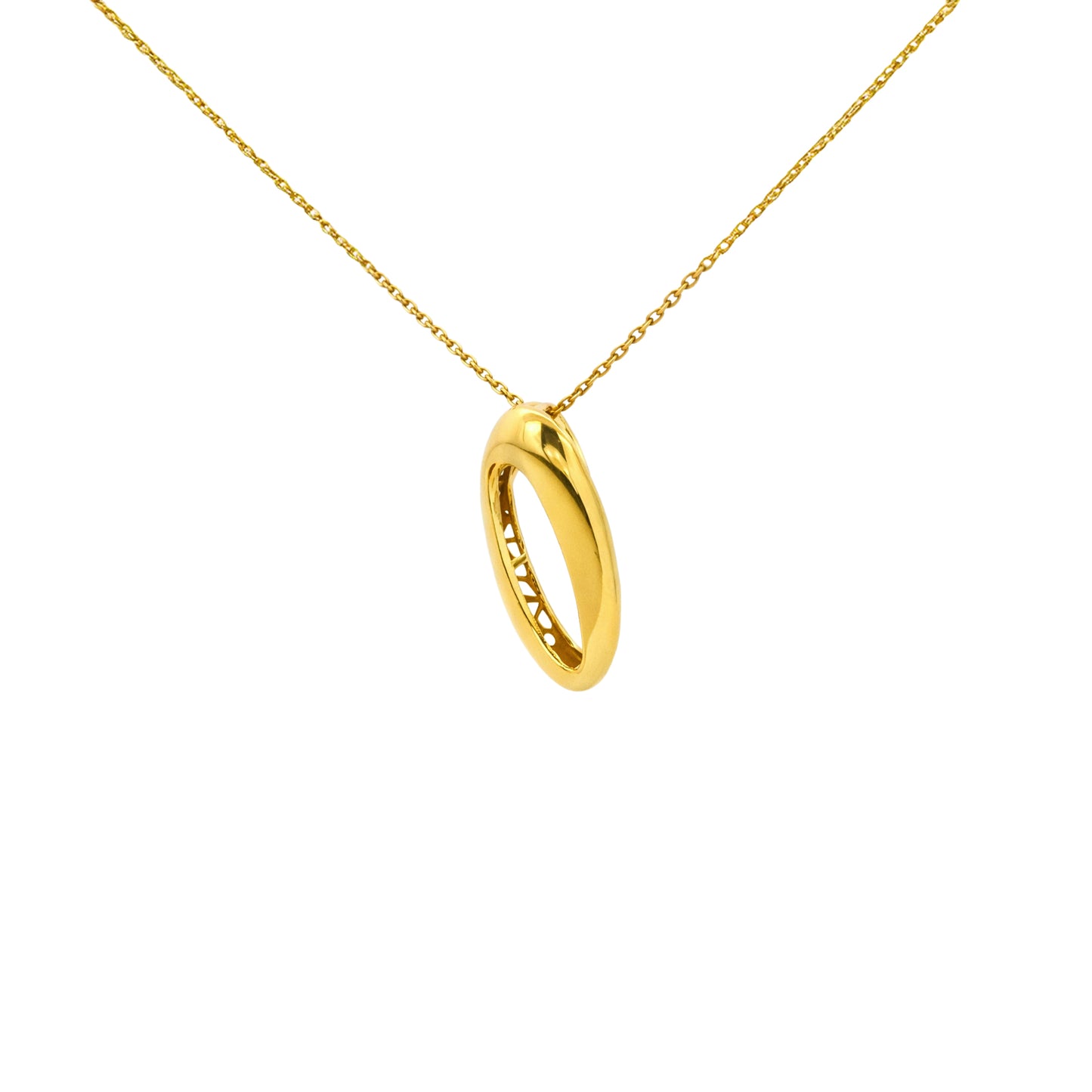 Orlune Oval Gold Pendant