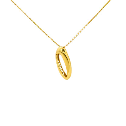 Orlune Oval Gold Pendant