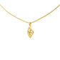 Elegant Interlaced Leaf Motif Gold Pendant
