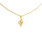 Elegant Interlaced Leaf Motif Gold Pendant