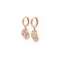 Geometric Pebble Drop Gold Earrings