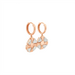 Geometric Pebble Drop Gold Earrings