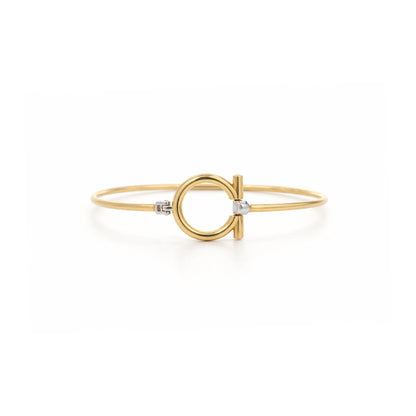 Circular Cuff Gold Bracelet