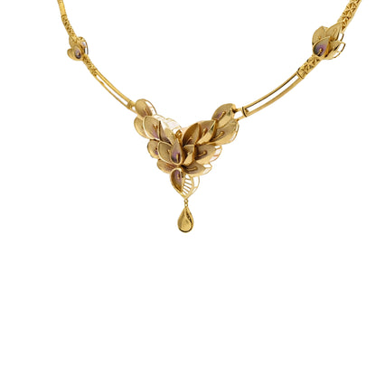 Regal Lotus Radiance Gold Necklace