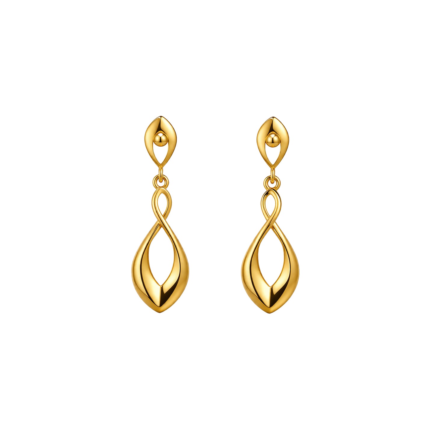 Aurelle Infinity Drop Gold Earrings