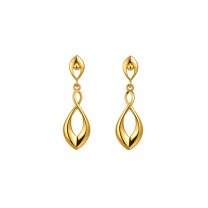 Aurelle Infinity Drop Gold Earrings