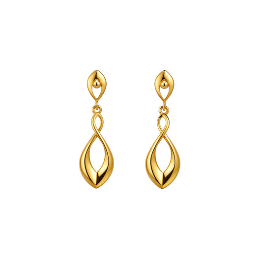 Aurelle Infinity Drop Gold Earrings