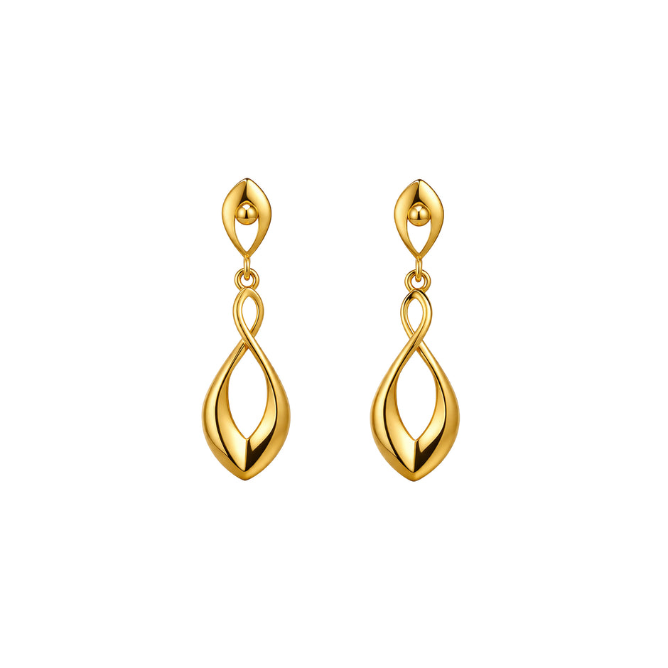 Aurelle Infinity Drop Gold Earrings