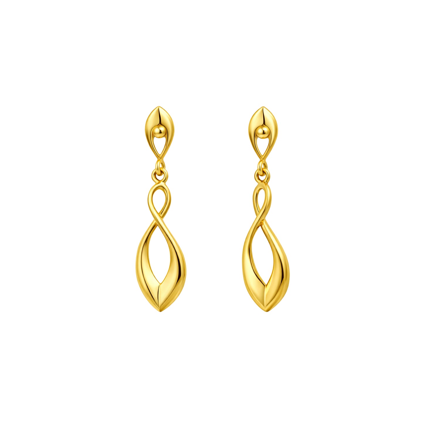 Aurelle Infinity Drop Gold Earrings