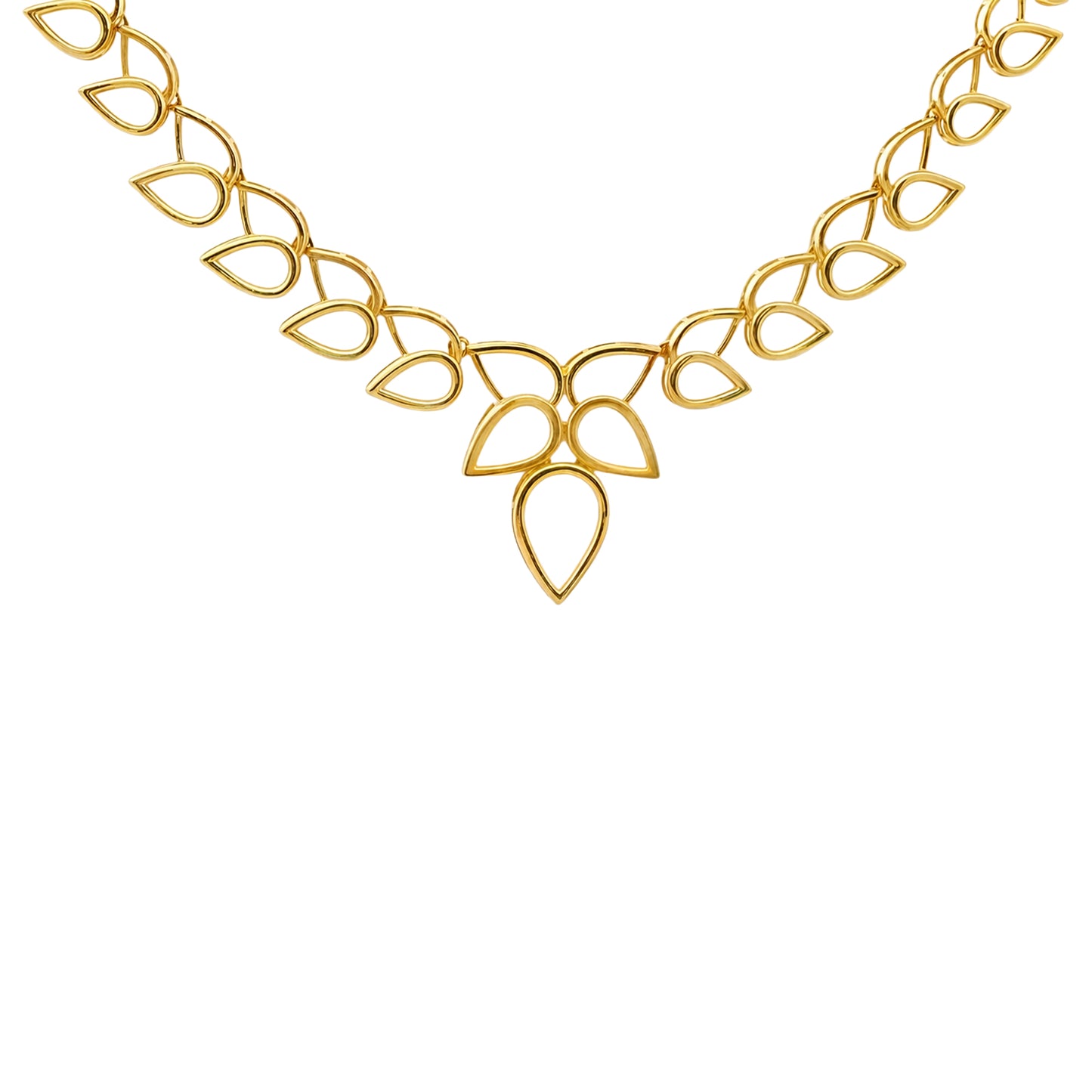 Petal Cascade Gold Gold Necklace