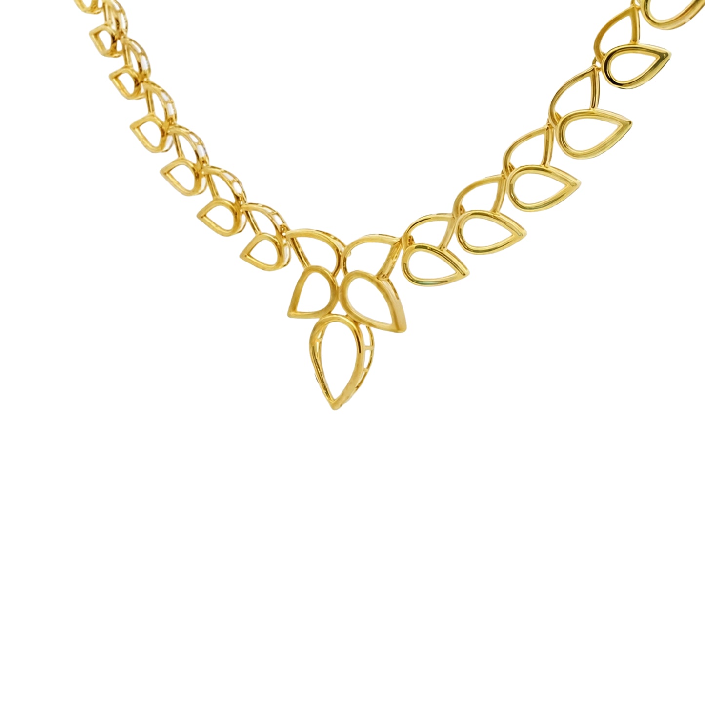 Petal Cascade Gold Gold Necklace