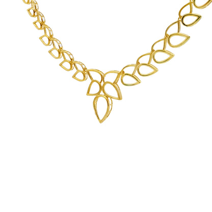 Petal Cascade Gold Gold Necklace