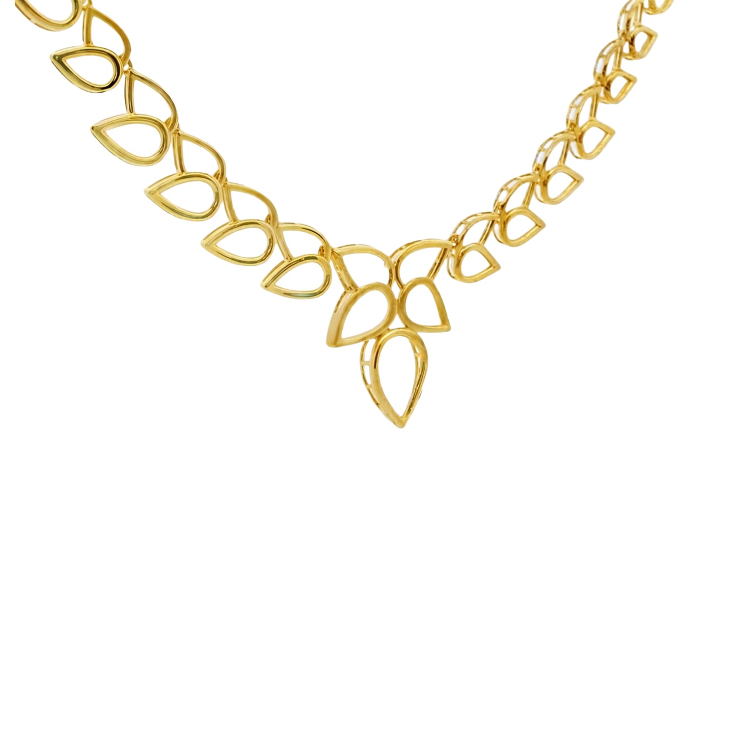 Petal Cascade Gold Gold Necklace