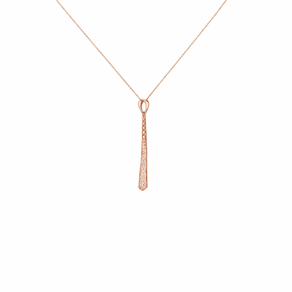 Elongated Spike Gold Pendant