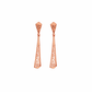 Textured Pyramid Gold Earrings