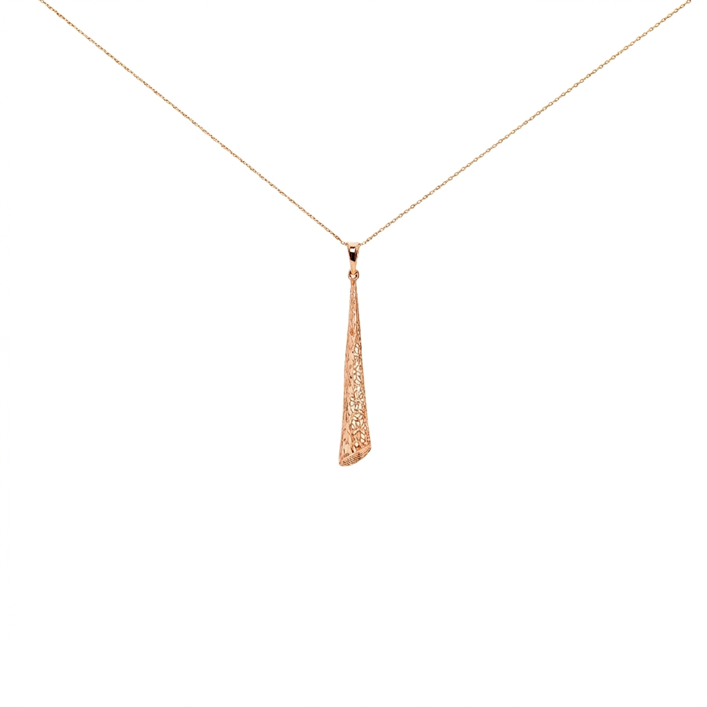 Asymmetric Taper Gold Pendant