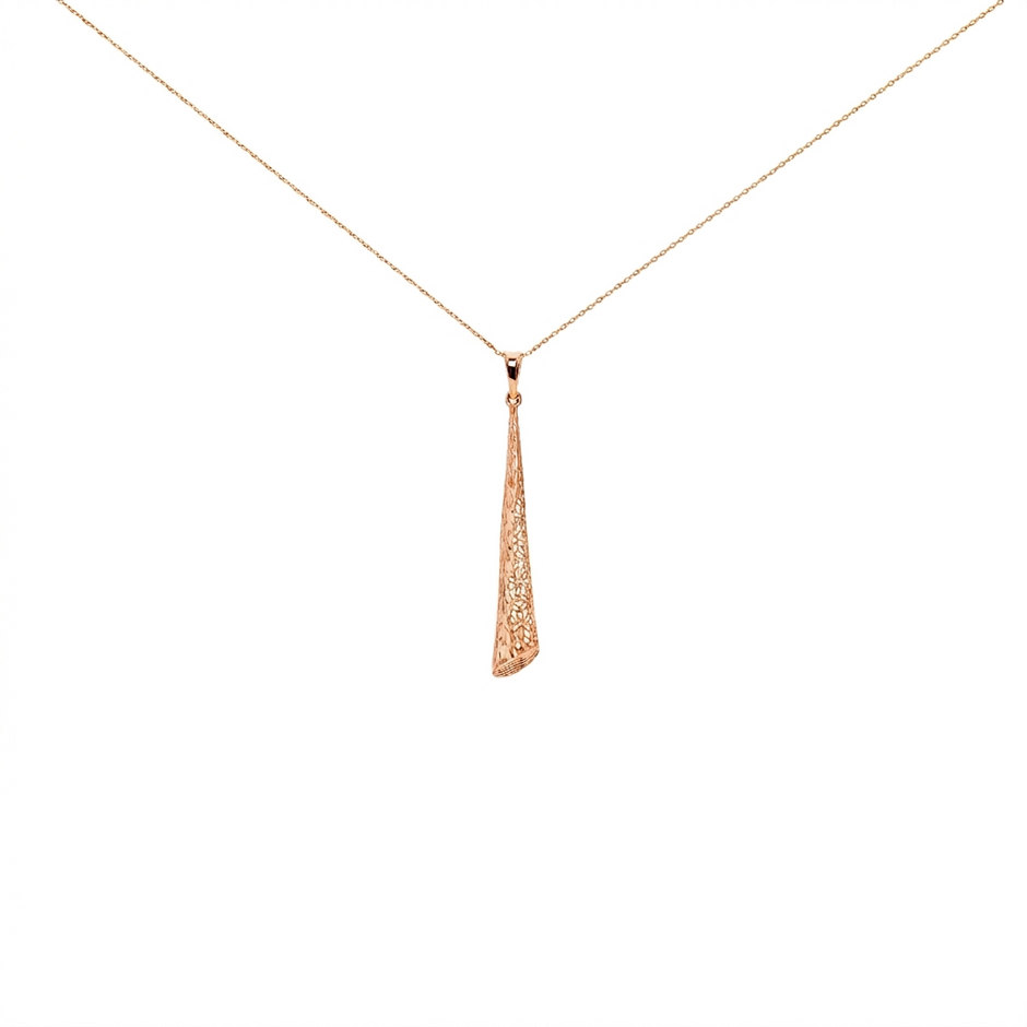Asymmetric Taper Gold Pendant