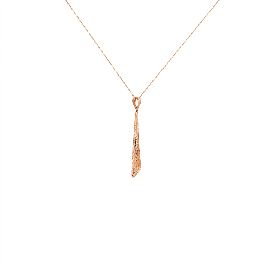 Asymmetric Taper Gold Pendant