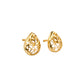Nature-Lattice Gold Earrings