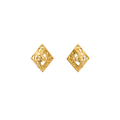 Orvexa Lattice Gold Stud Earrings