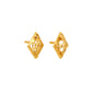 Orvexa Lattice Gold Stud Earrings
