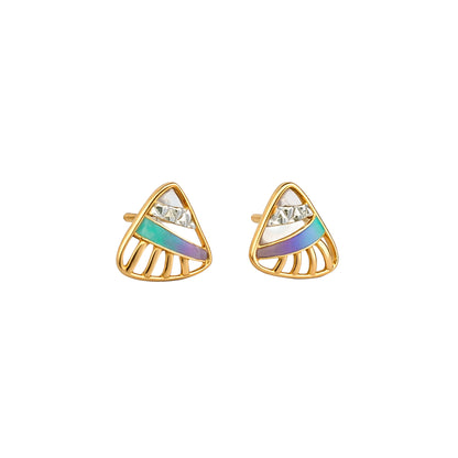Aurora Arc Gold Earrings