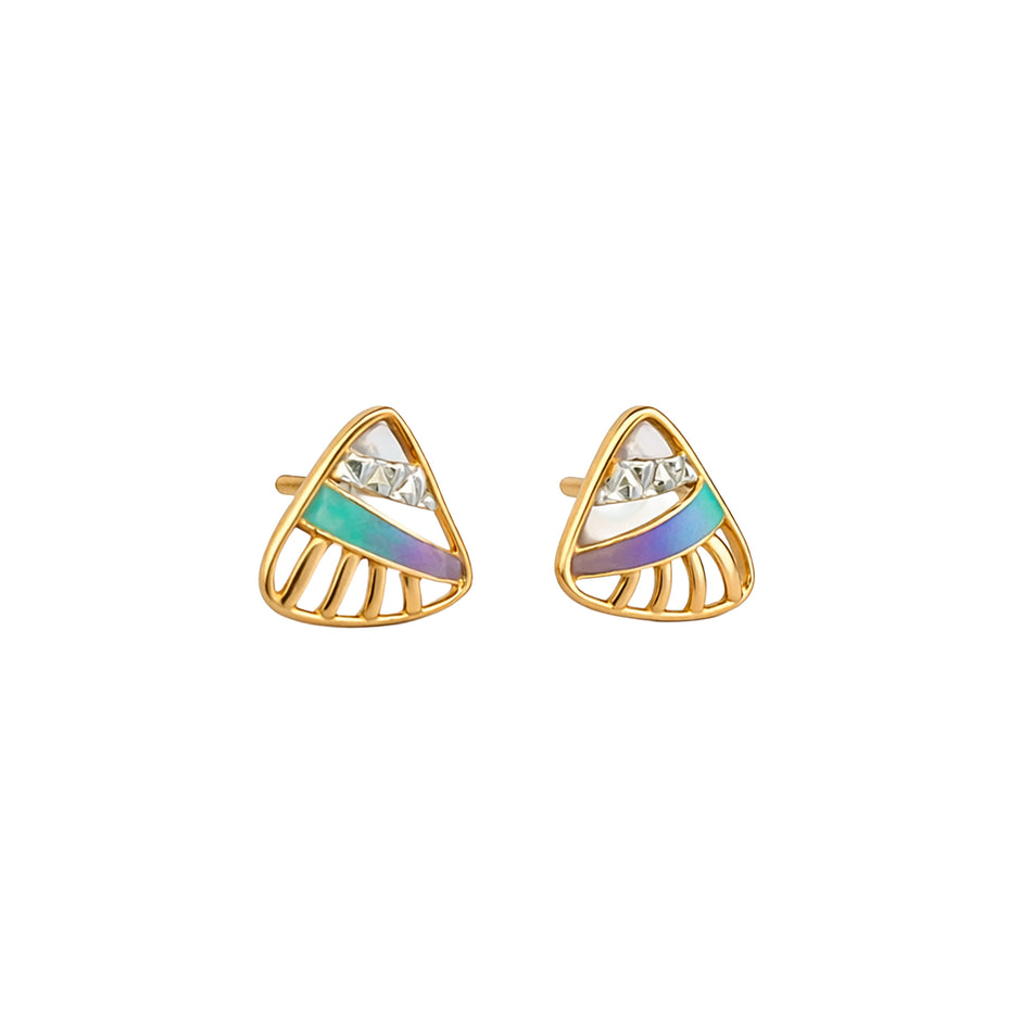 Aurora Arc Gold Earrings
