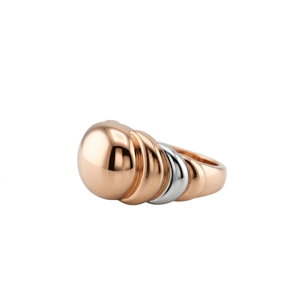 Molten Orbit Gold Ring