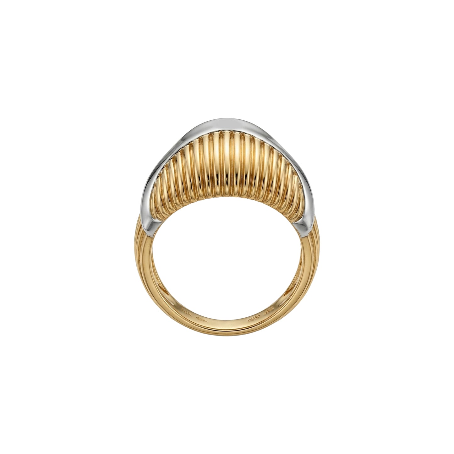 Aurexo Ridge Curve Gold Ring