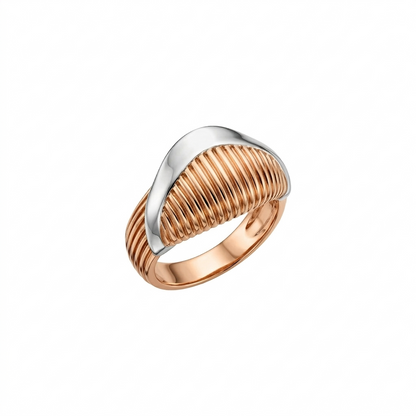 Aurexo Ridge Curve Gold Ring