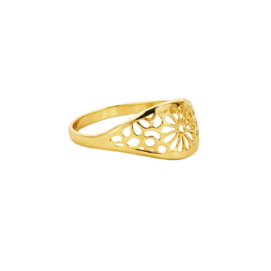 Floraya Bloom Cut Gold Ring