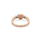 Dual Tone Heart Gold Ring