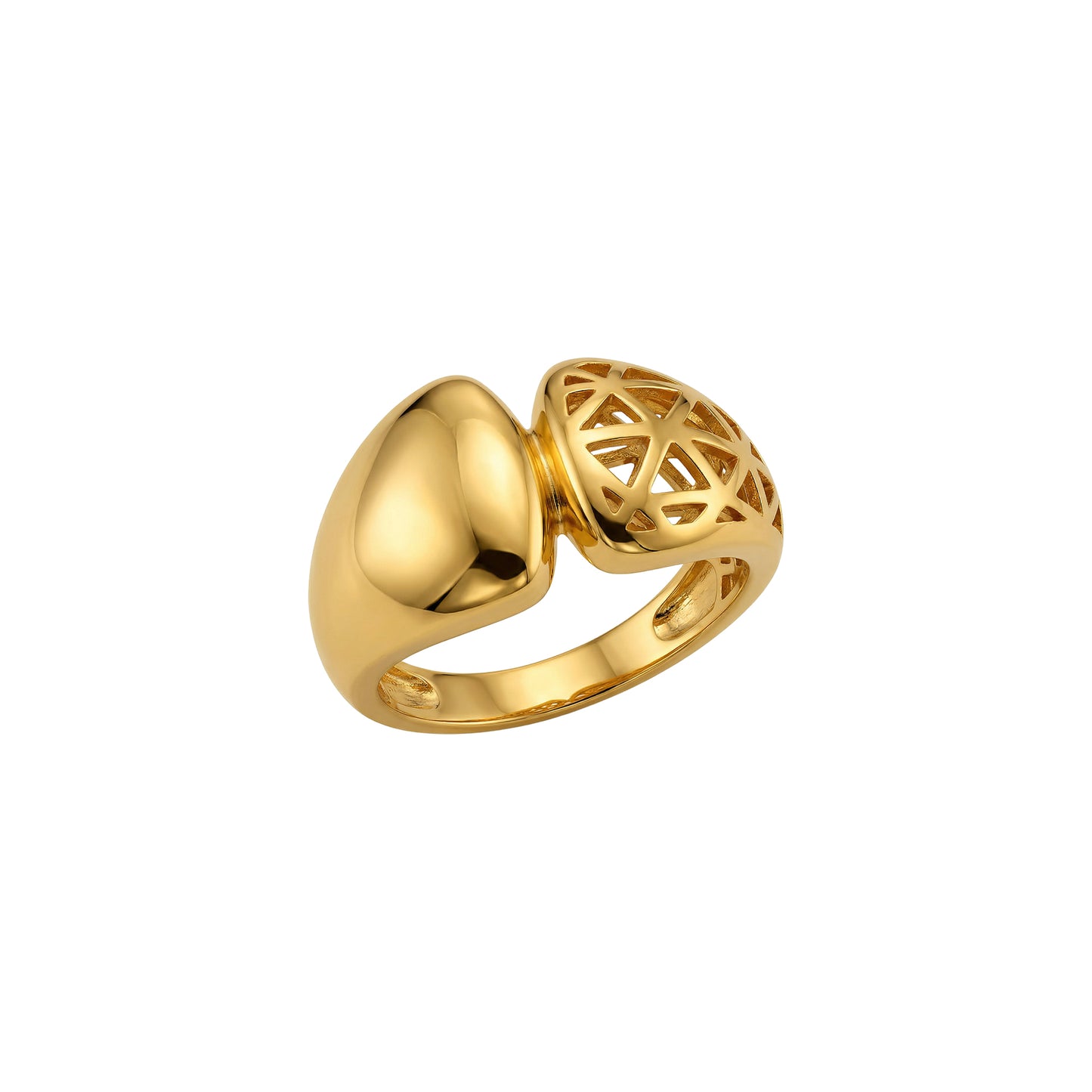 Dual Dome Gold Ring