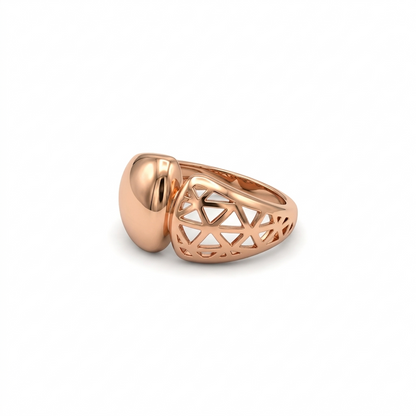 Dual Dome Gold Ring