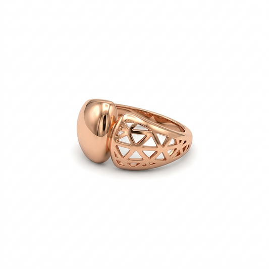 Dual Dome Gold Ring