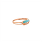 Turquoise Bar Lattice Gold Ring