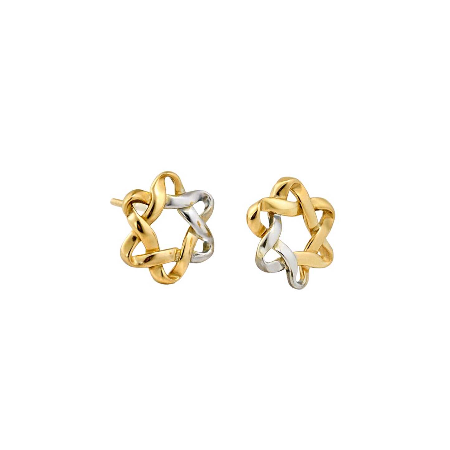 Interwoven Star Gold Earrings