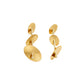 Layered Disc Drop Gold Earrings