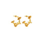 Fluted Bloom Hoop Gold Earrings