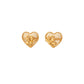 Floral Heart Mesh Stud Earrings
