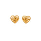 Floral Heart Mesh Stud Earrings