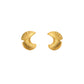 Aurelle Spiral Fan Gold Stud Earrings