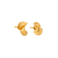 Aurelle Spiral Fan Gold Stud Earrings