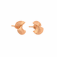 Aurelle Spiral Fan Gold Stud Earrings