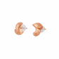 Aurelle Spiral Fan Gold Stud Earrings