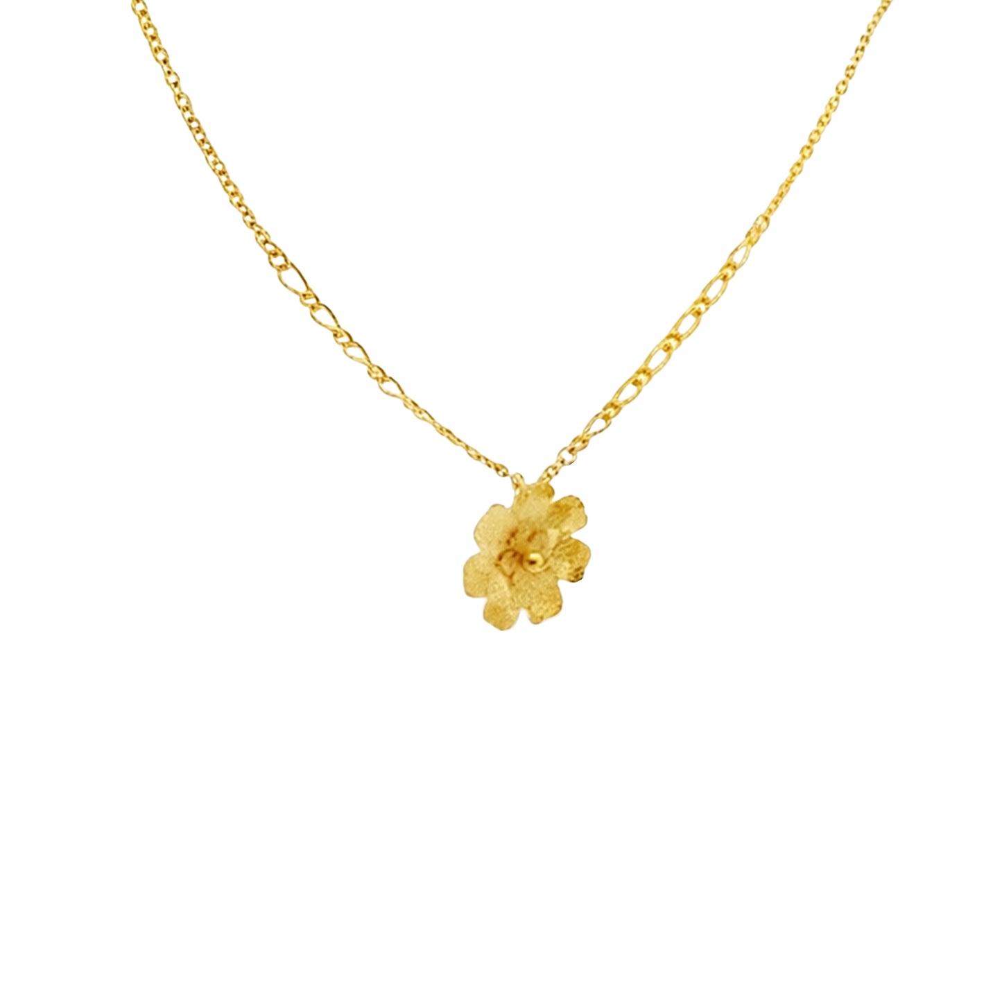 Textured Floral Gold Necklace