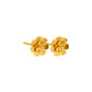 Textured Floral Gold Stud Earrings