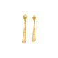 Textured Pyramid Gold Earrings